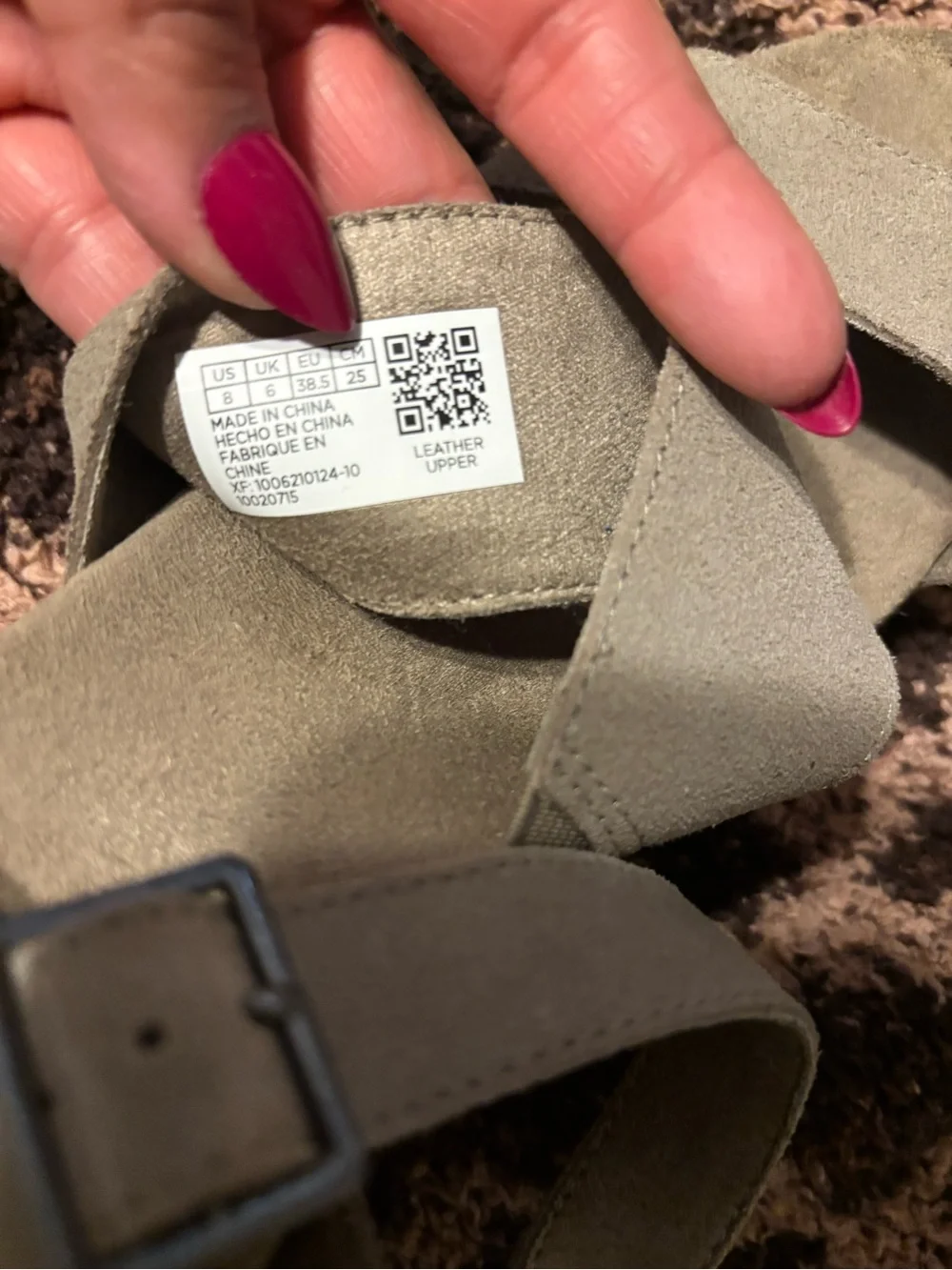Toms Taupe/ Tab Suede Triple-Strap Ankle Buckle Espadrilles